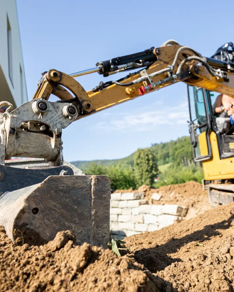 Illustration d'aménagement de terrain par Cédric Brunelière, entreprise de terrassement et travaux publics à Beaufou