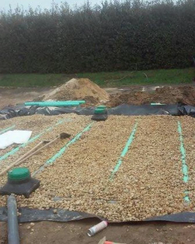 Photo d'assainissement par Cédric Brunelière, entreprise de terrassement et travaux publics à Beaufou