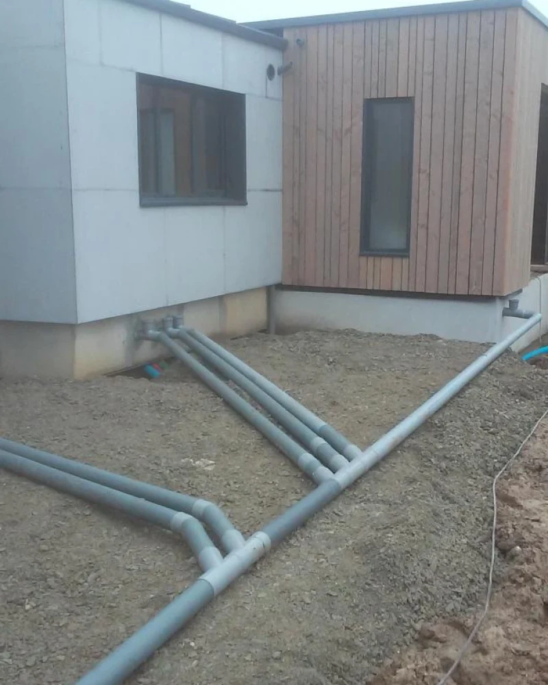 Photo d'assainissement par Cédric Brunelière, entreprise de terrassement et travaux publics à Beaufou